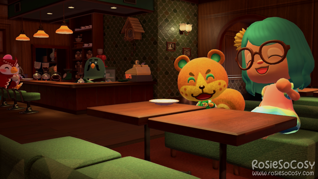 Rosie and Sheldon meeting up for coffee at Brewster's café one last time