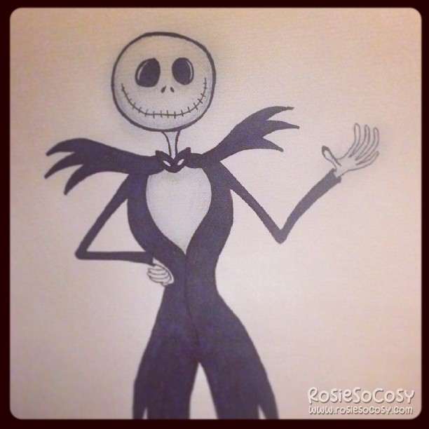Jack Skellington ink drawing